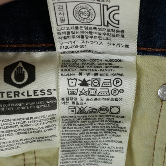 Levis 569 Jeans Mens 36x34 Blue Loose Straight Leg 100% Cotton Dark Wash Denim - Picture 7 of 14